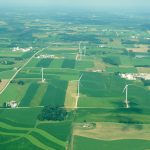 A bird's eye view of farmland