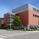 An architectural rendering of Babcock Hall as it will look when the renovation and expansion are complete. Zimmerman Architectural Studios