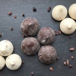 Three groups of four cookies laid out on a table